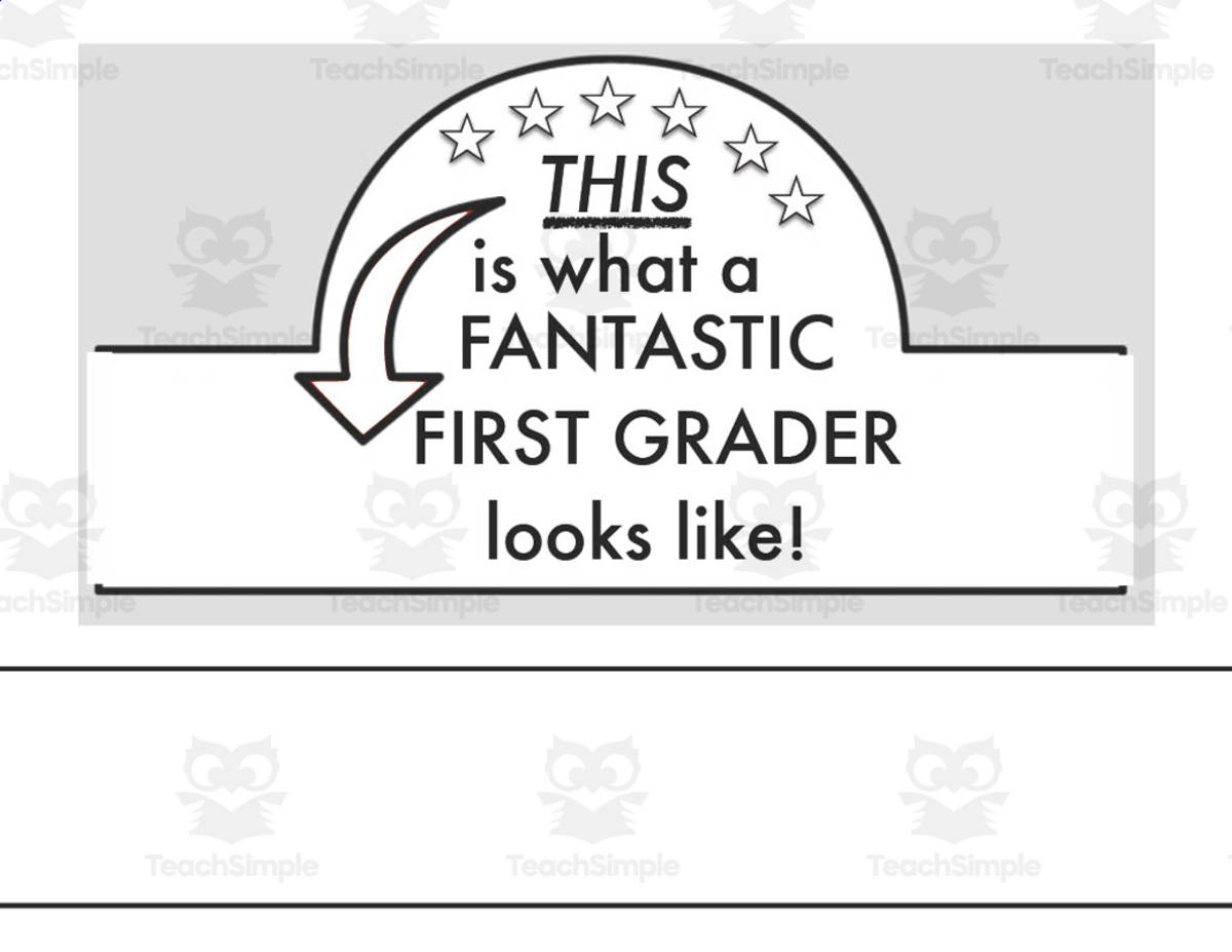 An educational teaching resource from Easy Peasy Primary Resources entitled Fantastic First Grader Crown downloadable at Teach Simple.