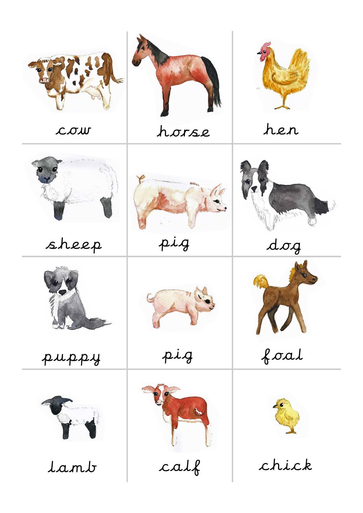 An educational teaching resource from Fiddleticks Education entitled Farm Animals – Mother and Baby Match Set downloadable at Teach Simple.
