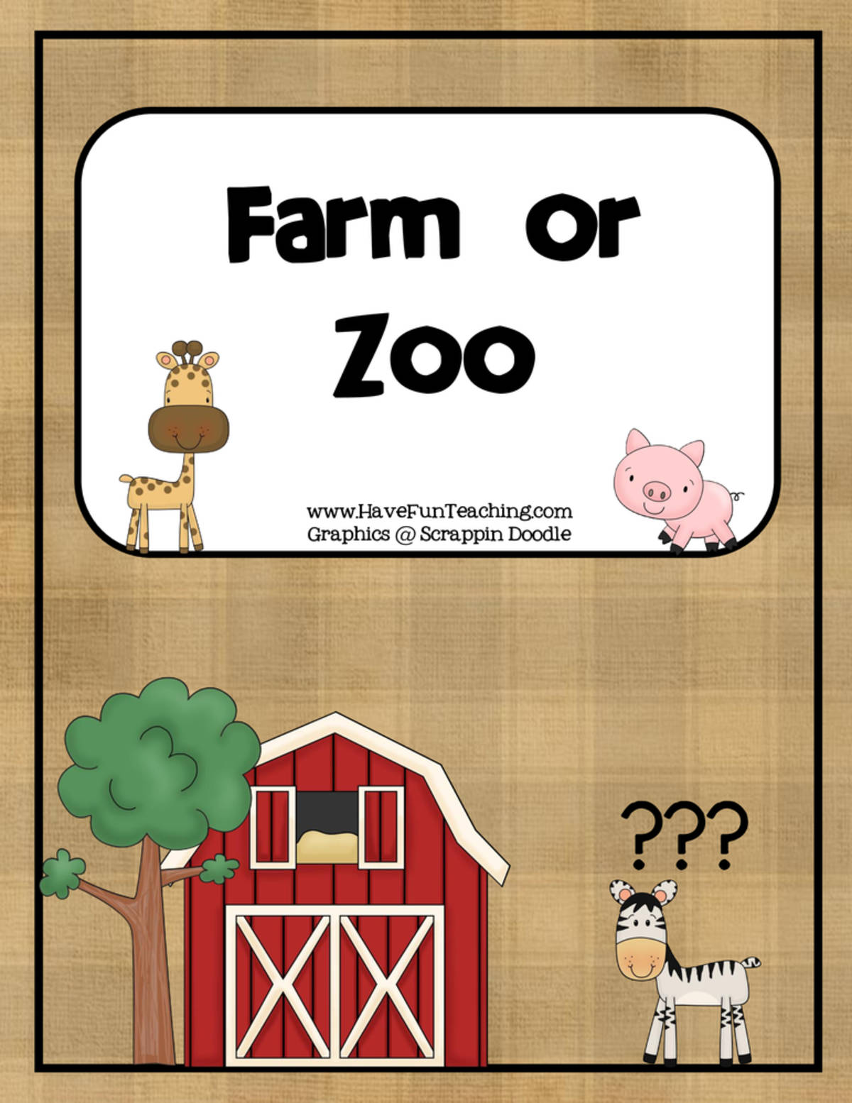 An educational teaching resource from Have Fun Teaching entitled Farm or Zoo Matching Activity downloadable at Teach Simple.