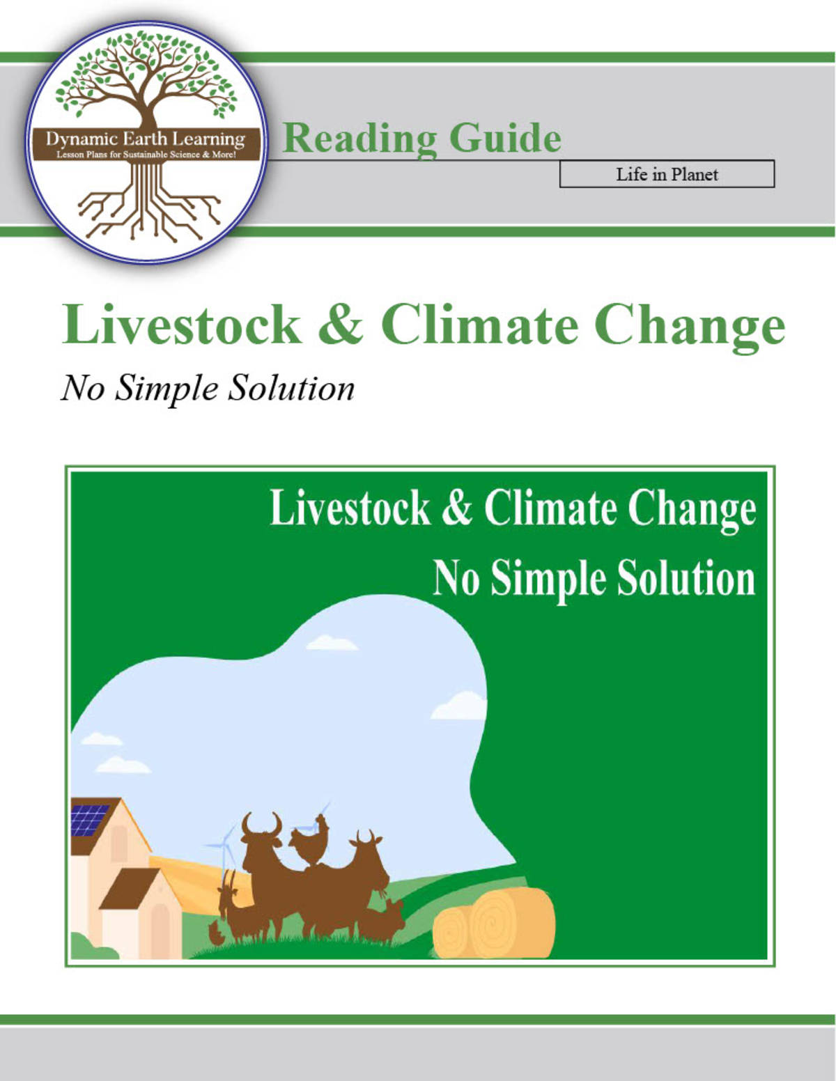 An educational teaching resource from  Dynamic Earth Learning entitled Farming & Climate Change - Environmental Impact of Meat Product - Digital Lesson downloadable at Teach Simple.