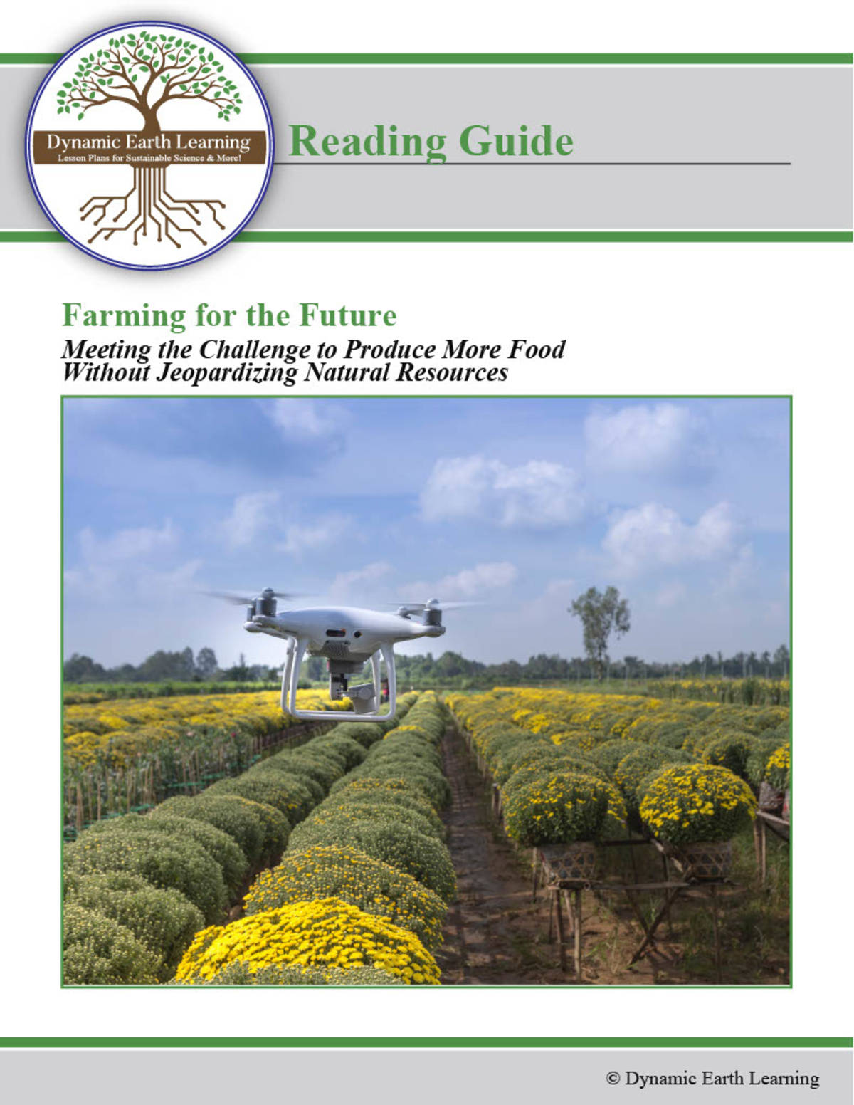 An educational teaching resource from Dynamic Earth Learning entitled Farming for the Future - W/O Risking Natural Resources (Digital & Print) downloadable at Teach Simple.