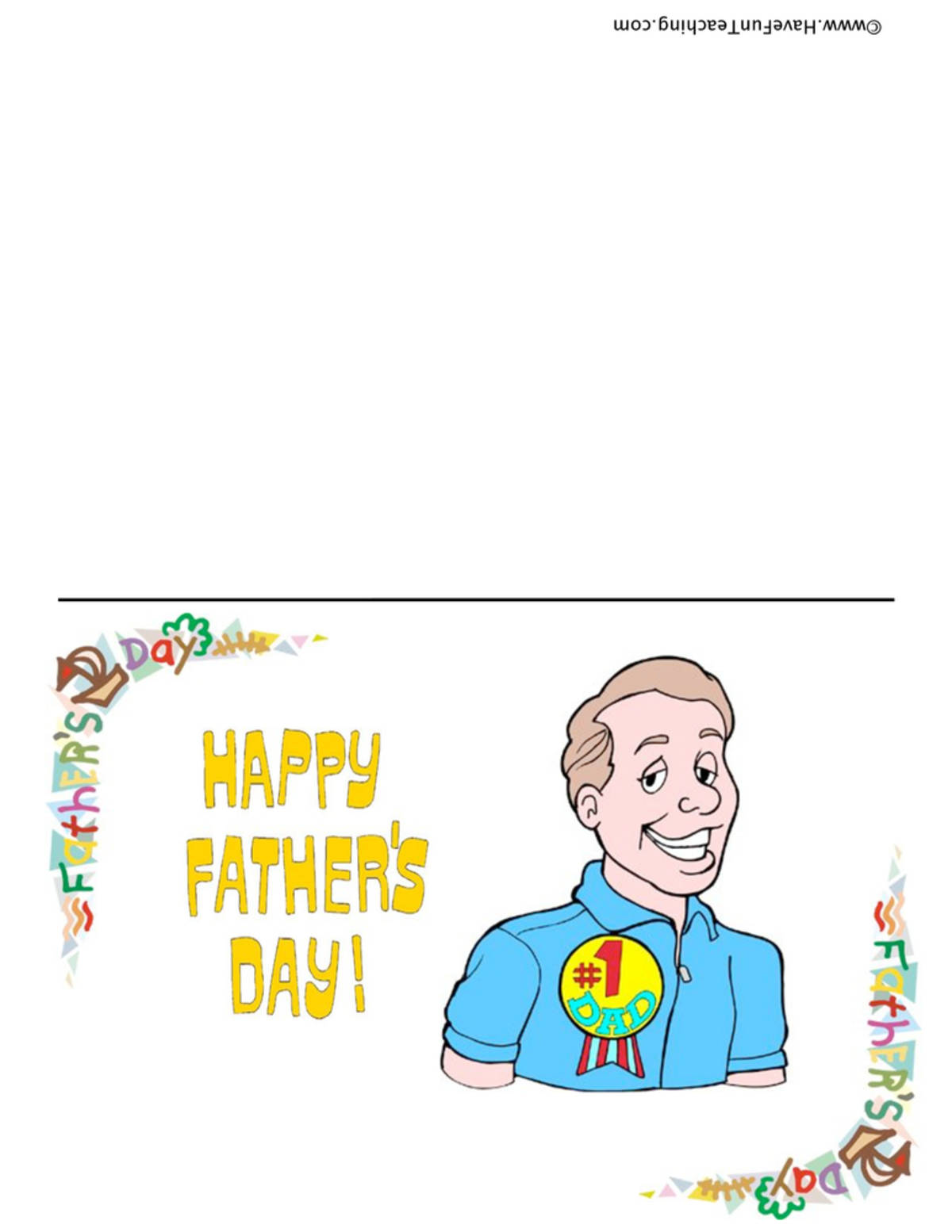 An educational teaching resource from Have Fun Teaching entitled Father's Day Award Card downloadable at Teach Simple.