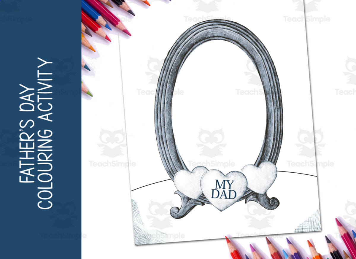 An educational teaching resource from Forever June Digital Design entitled Father's Day Colouring Pages & Drawing Activity, Homeschool Resource downloadable at Teach Simple.