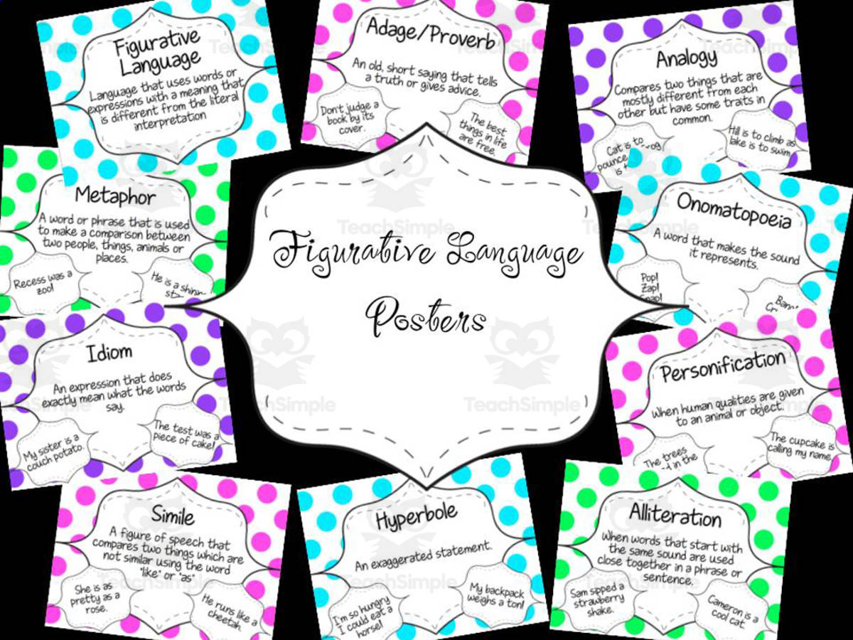 An educational teaching resource from Brook Creaser entitled Figurative Language Poster Pack downloadable at Teach Simple.