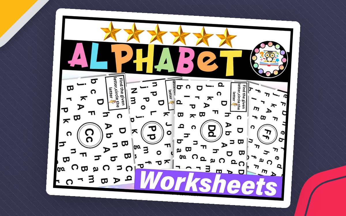 An educational teaching resource from LAMO entitled Find the Letter: Letter Identification Worksheets A-Z downloadable at Teach Simple.