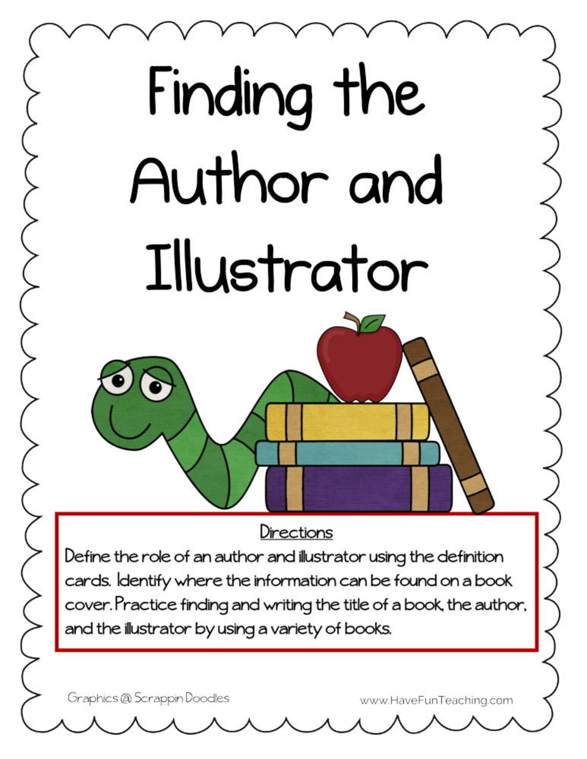 An educational teaching resource from Have Fun Teaching entitled Finding the Author and Illustrator Activity downloadable at Teach Simple.