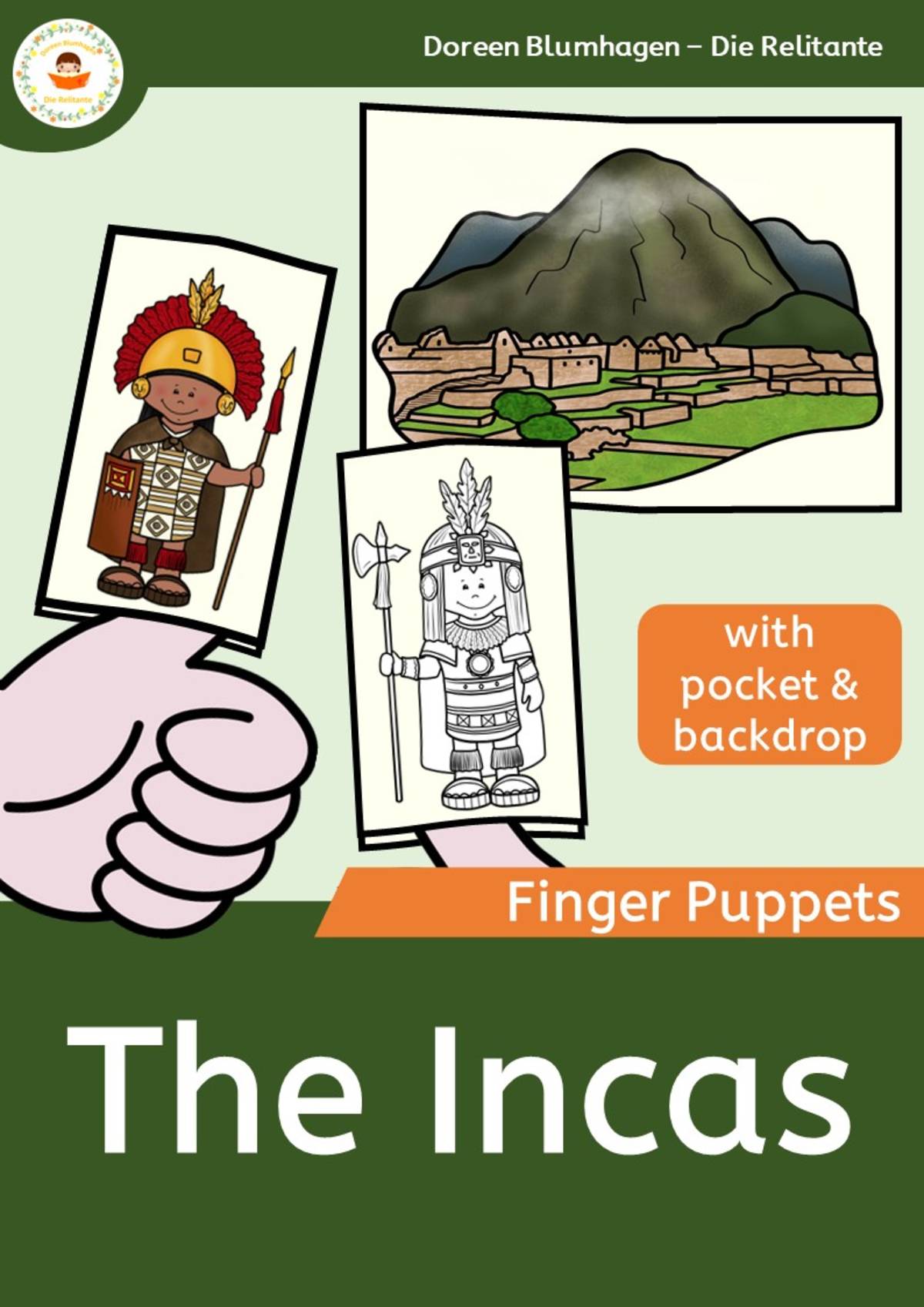 An educational teaching resource from Die Relitante entitled Finger puppets - The Incas - People in History downloadable at Teach Simple.
