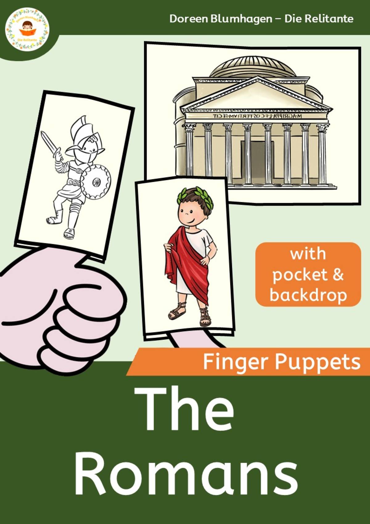 An educational teaching resource from Die Relitante entitled Finger puppets - The Romans- People of the Past downloadable at Teach Simple.