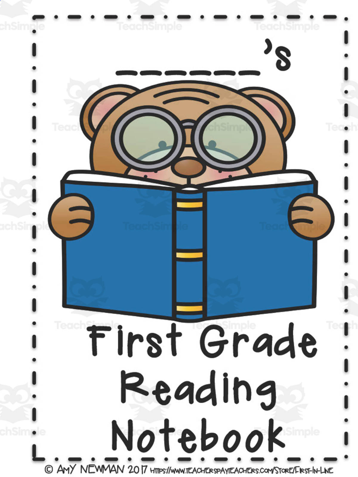 An educational teaching resource from First in Line entitled First Grade Reading Notebook downloadable at Teach Simple.
