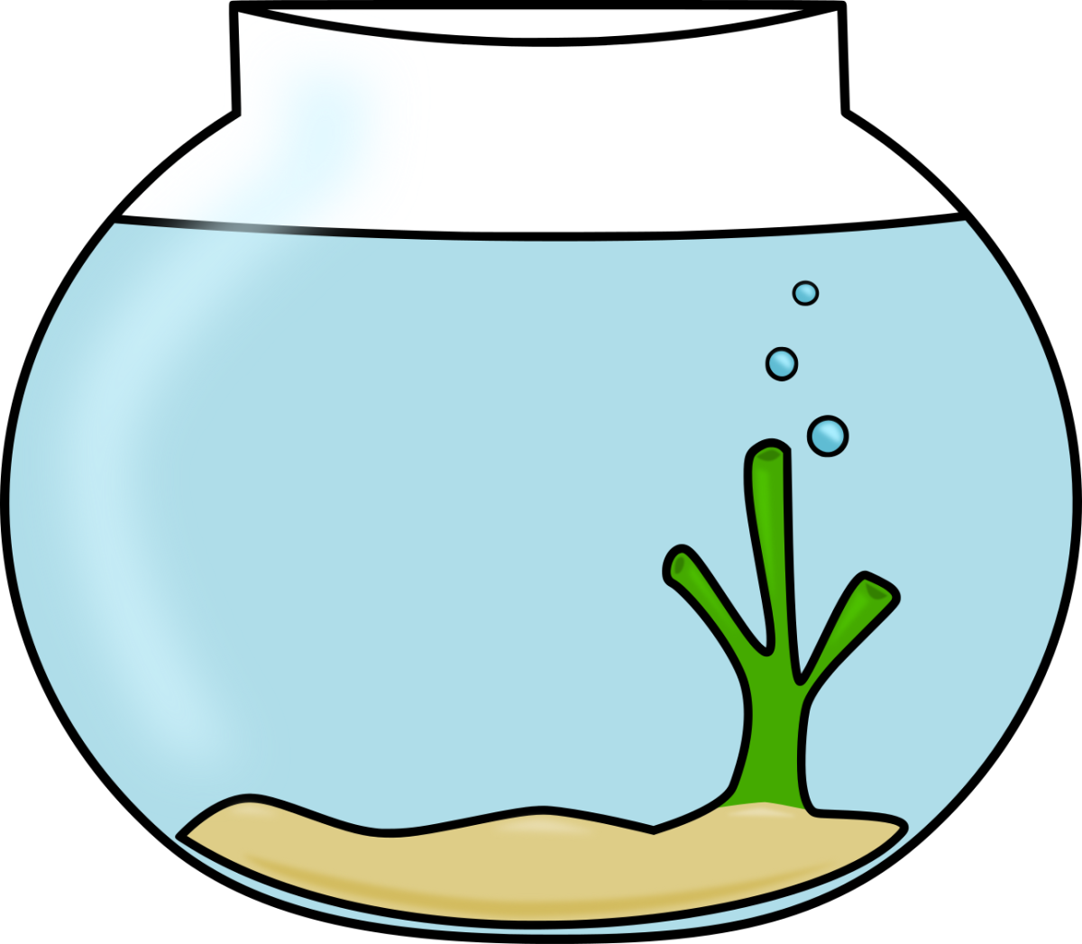 An educational teaching resource from Teacher's Clipart entitled Fish Bowl Clip Art – Color and Line Art Set downloadable at Teach Simple.