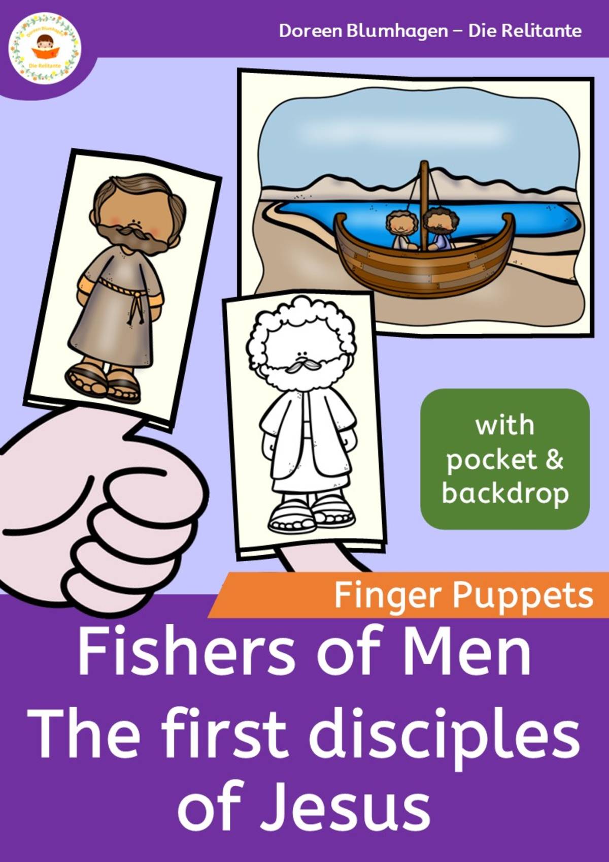 An educational teaching resource from Die Relitante entitled Fishers of Men - The first disciples of Jesus - Finger Puppets - Bible downloadable at Teach Simple.