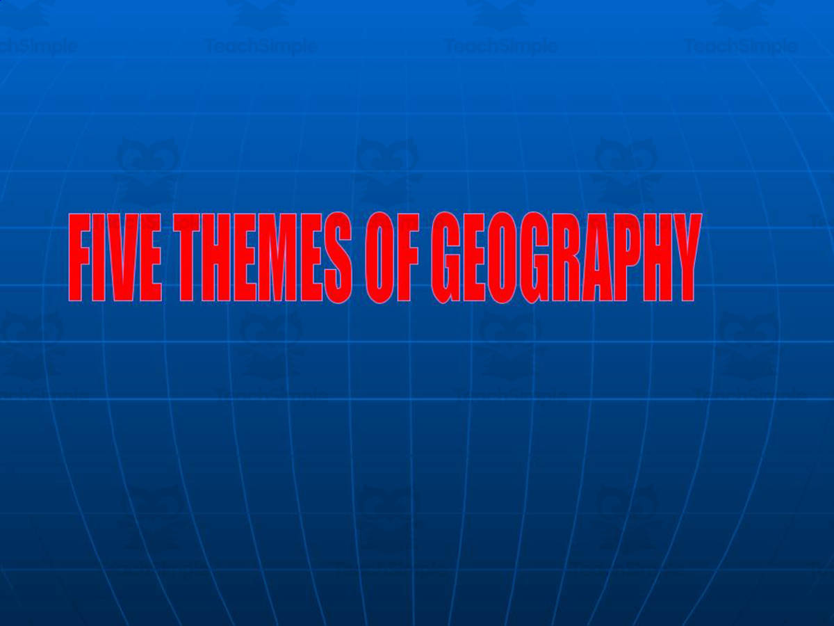 An educational teaching resource from Jason Stein entitled Five Themes of Geography Notes and Outline downloadable at Teach Simple.