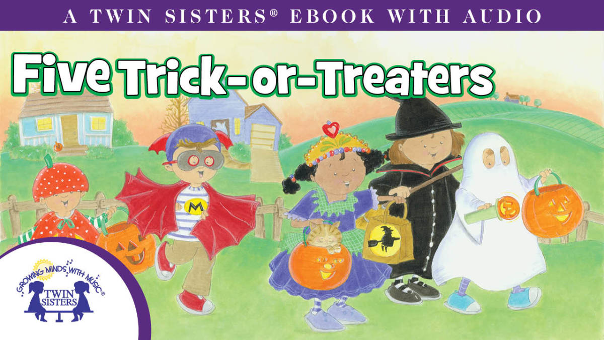 An educational teaching resource from Twin Sisters Digital Media entitled Five Trick-Or-Treaters Video Storybook downloadable at Teach Simple.