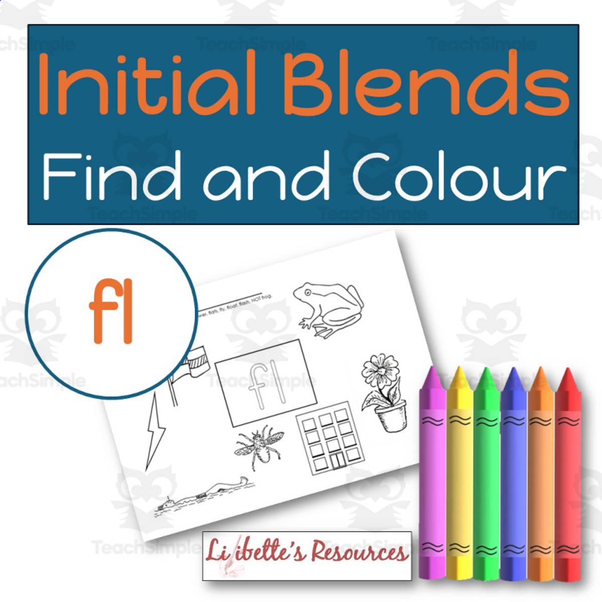 An educational teaching resource from Lilibette's Resources entitled FL Beginning Blends Worksheets / Phonemic Awareness Activities downloadable at Teach Simple.
