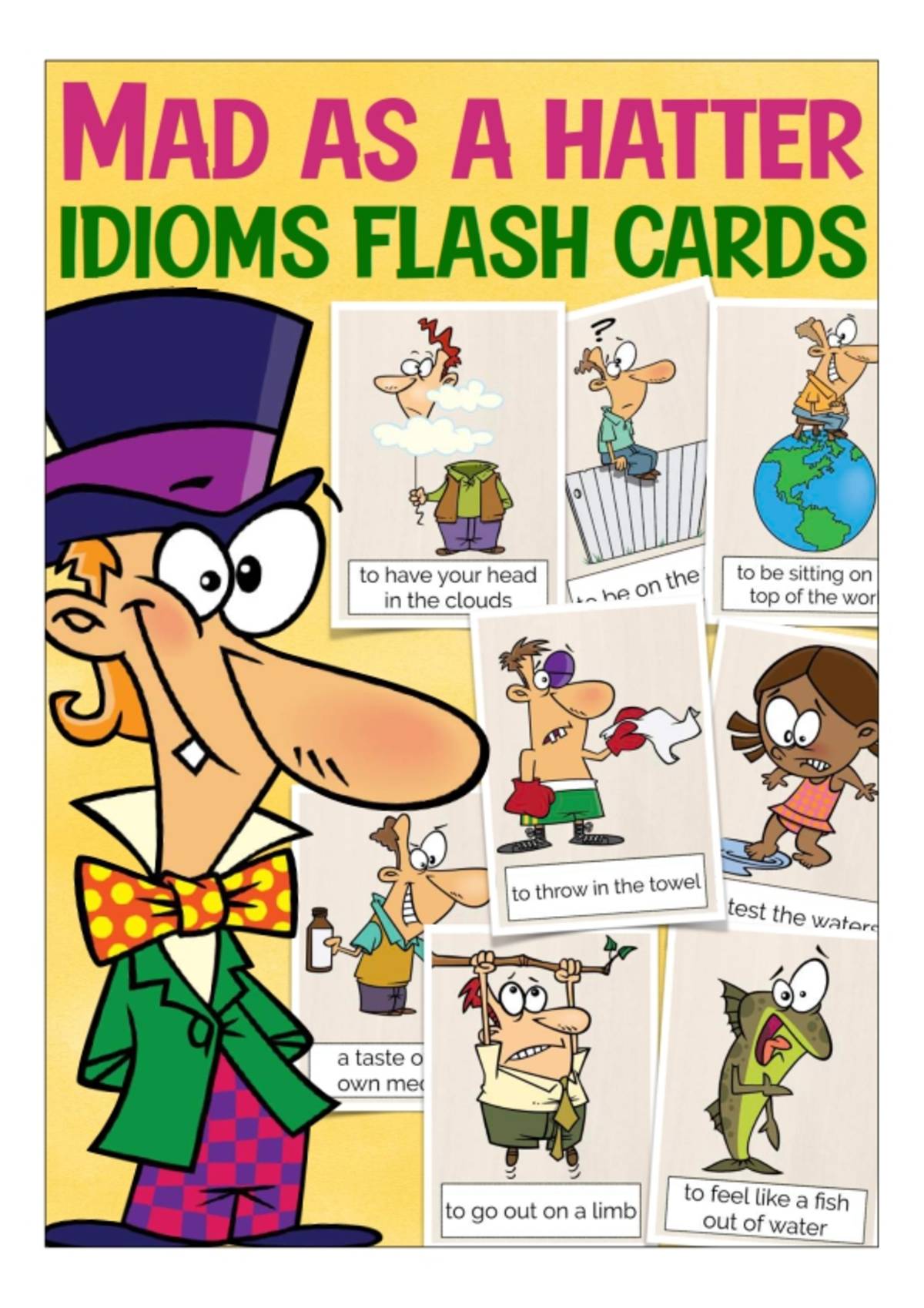 An educational teaching resource from Better Teaching Resources entitled Flash Cards: English Idioms downloadable at Teach Simple.