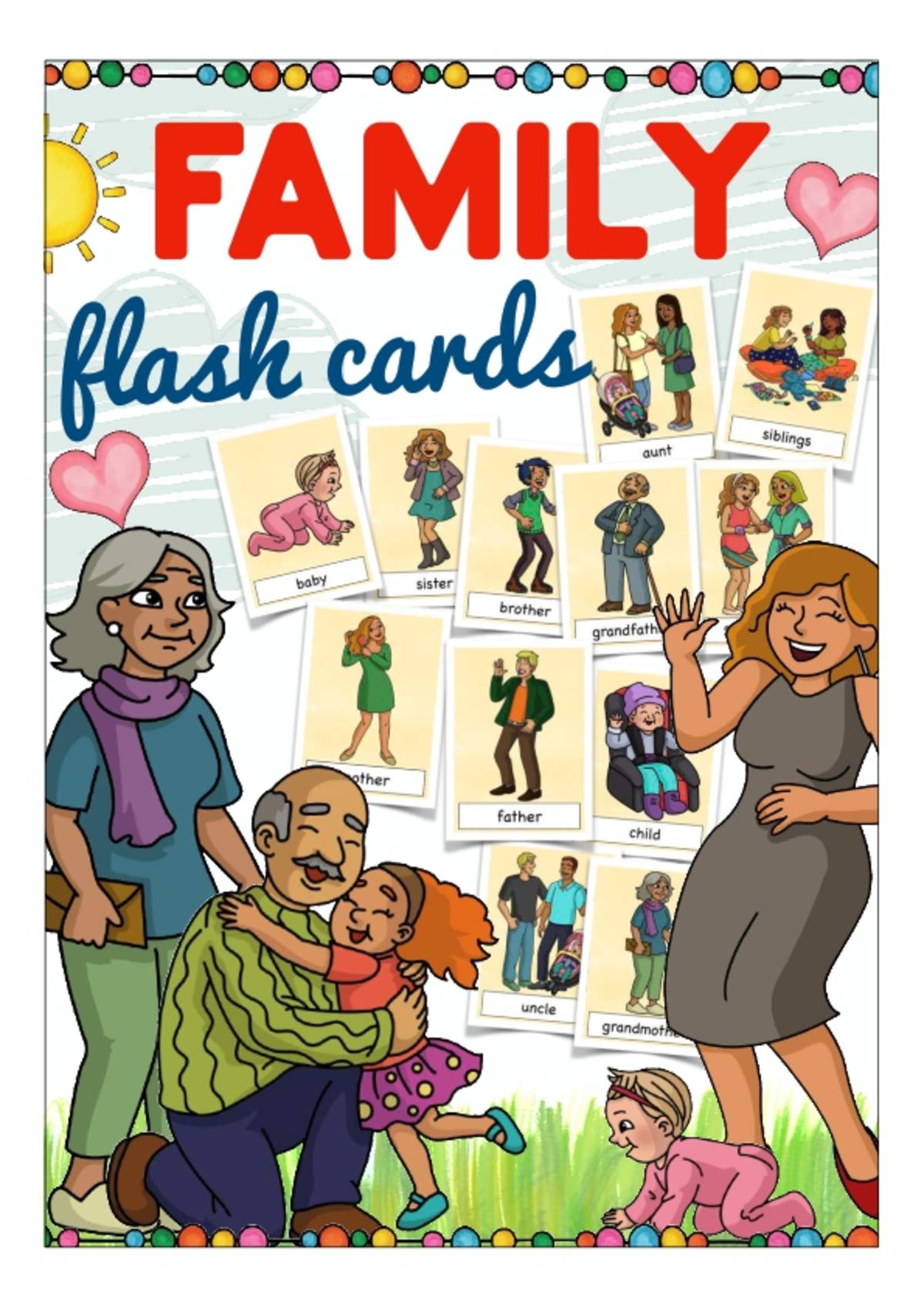 An educational teaching resource from Better Teaching Resources entitled Flash Cards: Family downloadable at Teach Simple.