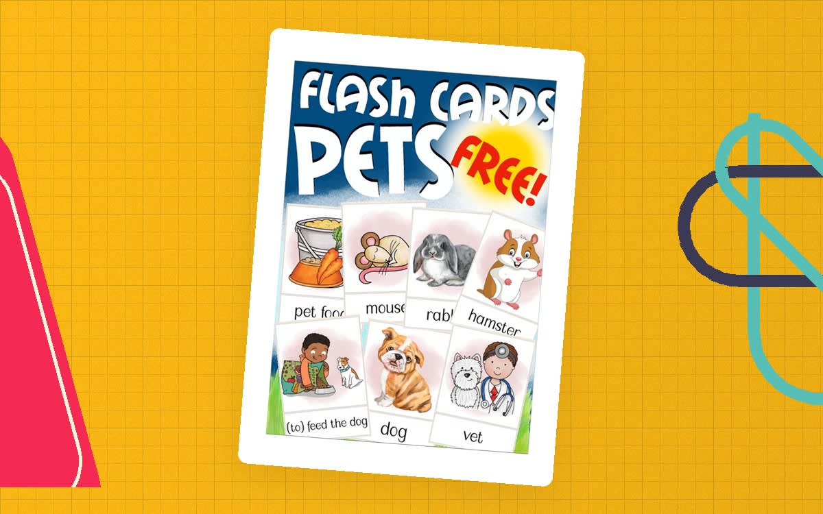 An educational teaching resource from Better Teaching Resources entitled Flash Cards: Pets downloadable at Teach Simple.