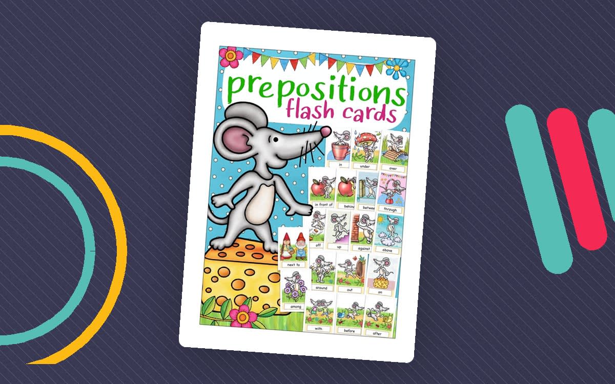 An educational teaching resource from Better Teaching Resources entitled Flash Cards: Prepositions downloadable at Teach Simple.