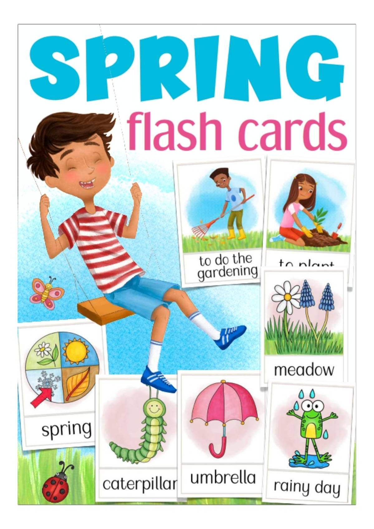 An educational teaching resource from Better Teaching Resources entitled Flash Cards: Spring downloadable at Teach Simple.