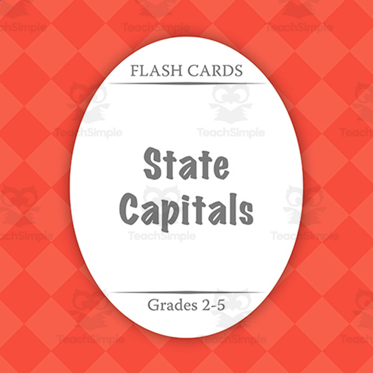 An educational teaching resource from Ibby Resources entitled Flash Cards: State Capitals downloadable at Teach Simple.