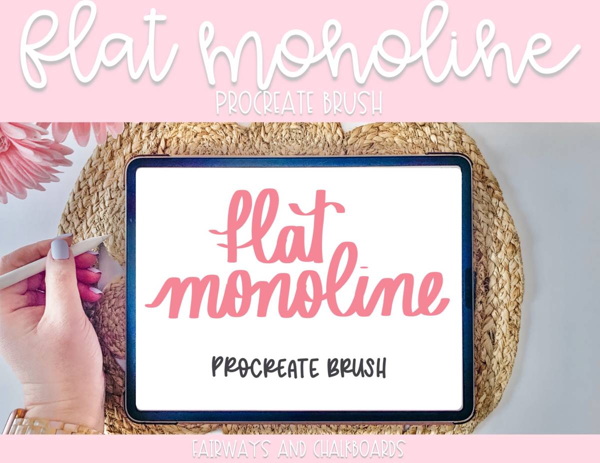 An educational teaching resource from Fairways and Chalkboards entitled Flat Monoline Procreate Brush downloadable at Teach Simple.