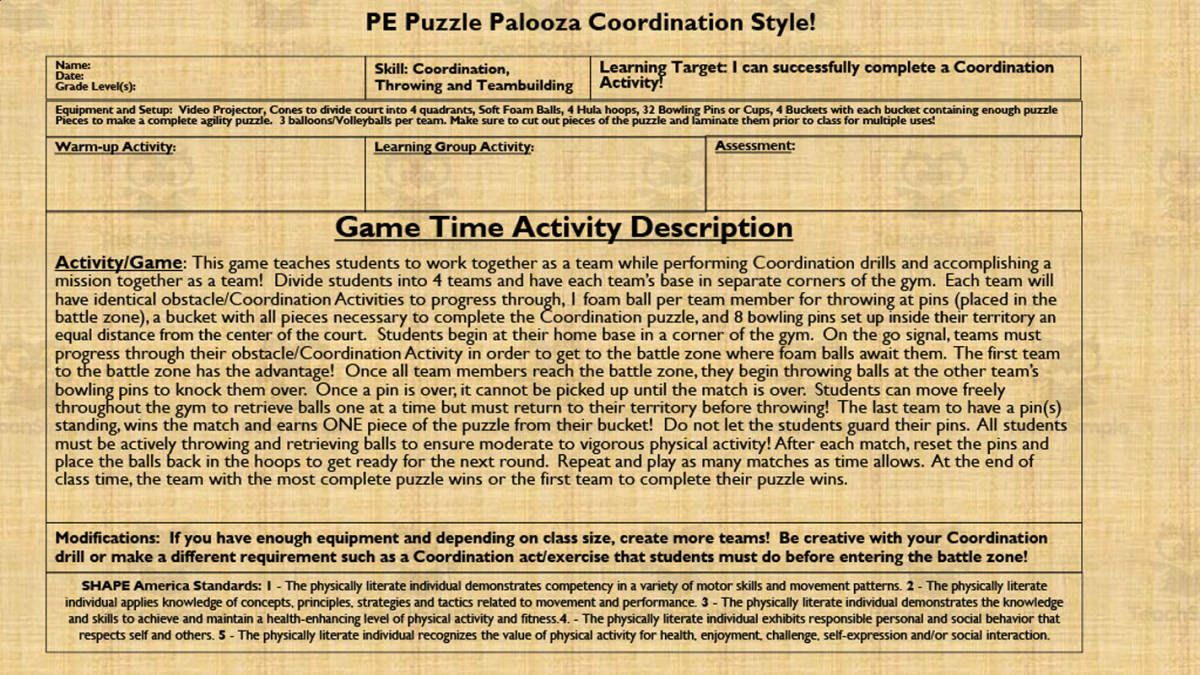 An educational teaching resource from Gems from the Gym entitled Floss Dance PE Game downloadable at Teach Simple.