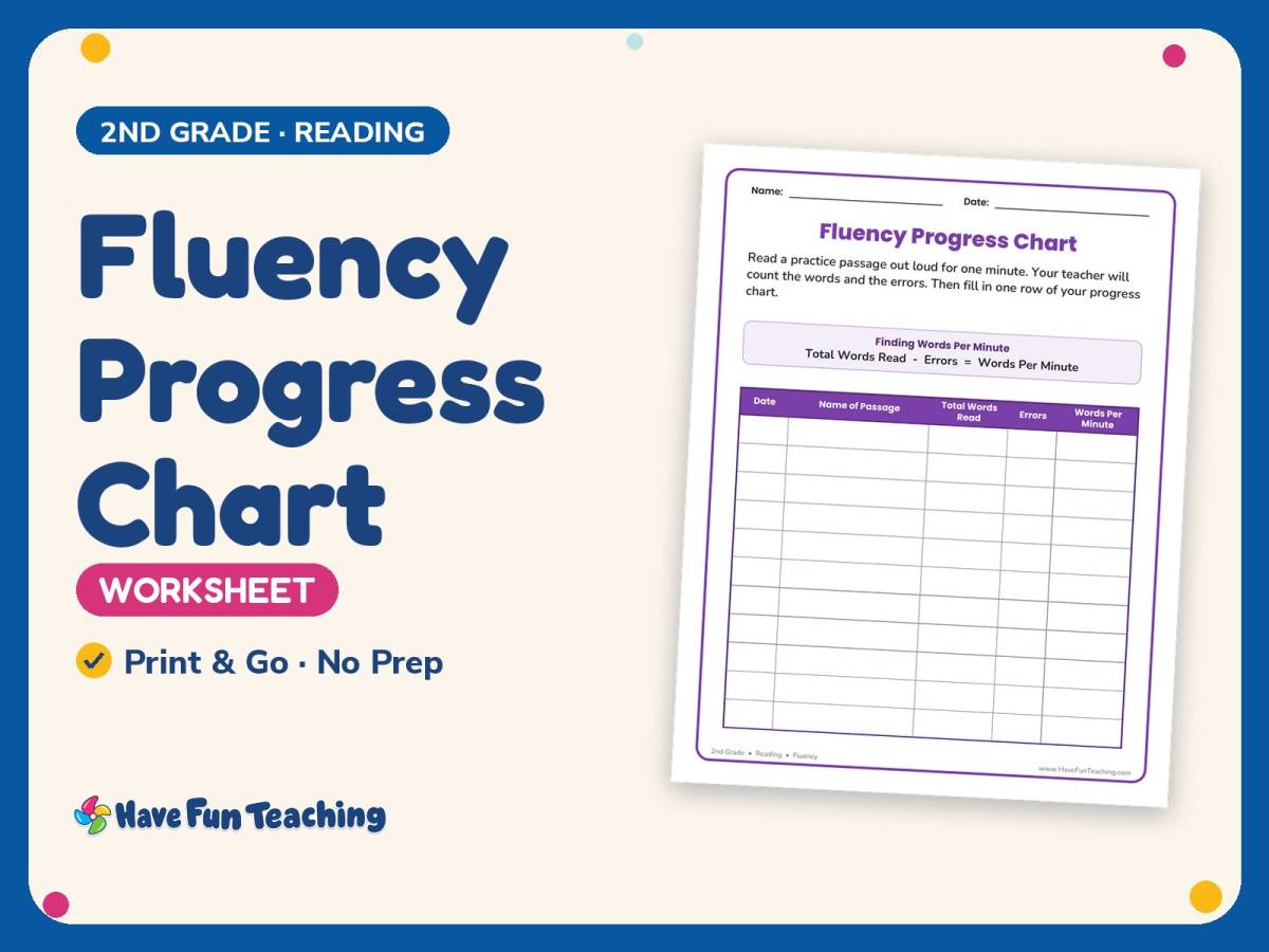 Fluency Progress Chart – 2nd Grade Reading Practice preview