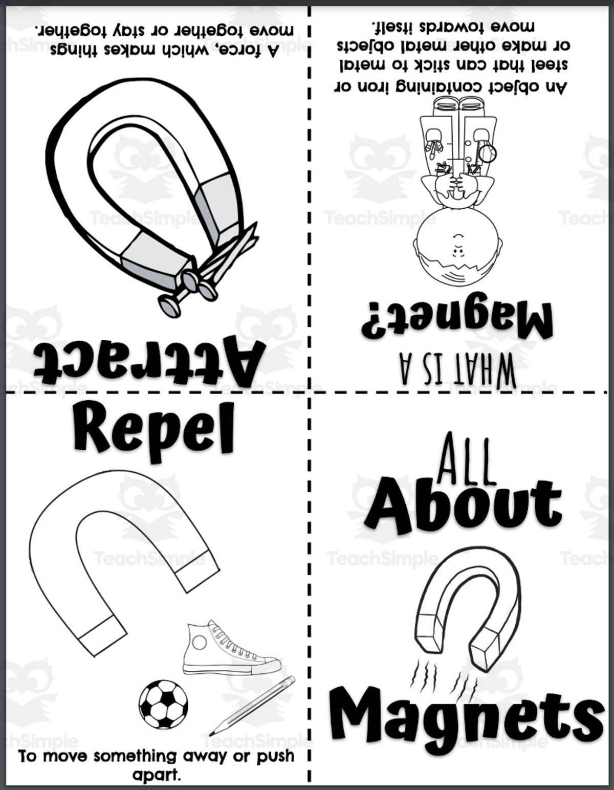 An educational teaching resource from Rodriguez's Resources entitled Fold & Read Booklet: All About Magnets downloadable at Teach Simple.