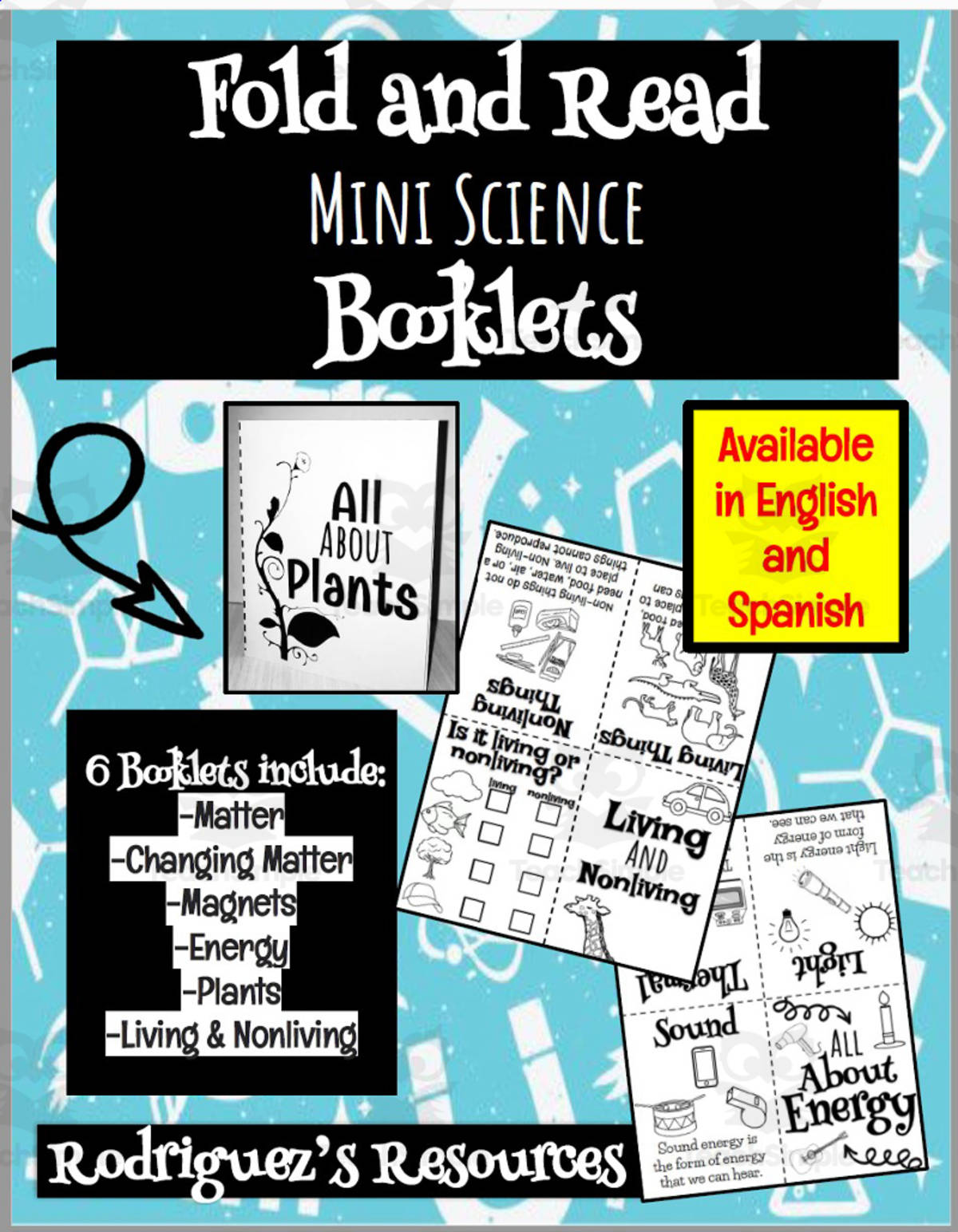 An educational teaching resource from Rodriguez's Resources entitled Fold and Read Booklets: BUNDLE of Mini Science Booklets downloadable at Teach Simple.