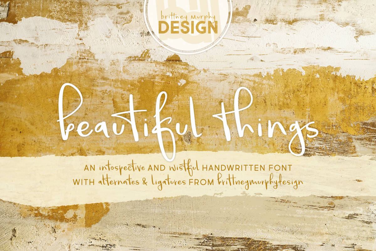 An educational teaching resource from Brittney Murphy Design entitled Font Family: Beautiful Things downloadable at Teach Simple.