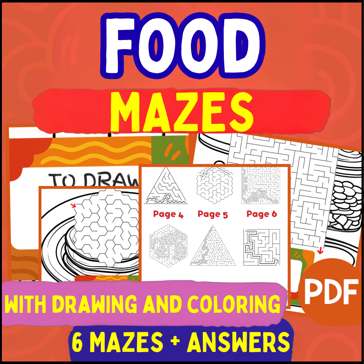 An educational teaching resource from Cored Education entitled Food Mazes (PDF) downloadable at Teach Simple.