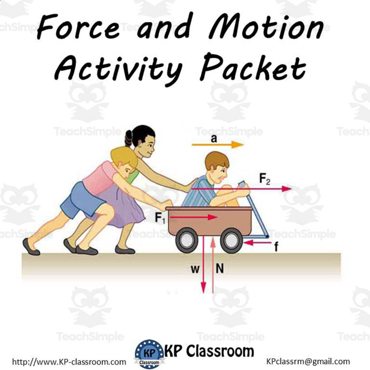 An educational teaching resource from KP Classroom entitled Force and Motion Activity Packet downloadable at Teach Simple.