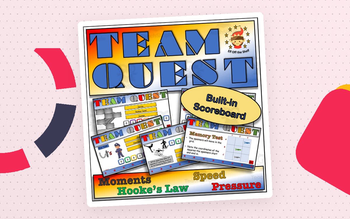 An educational teaching resource from Elf off the Shelf Resources entitled Forces Team Quest Interactive Quiz downloadable at Teach Simple.