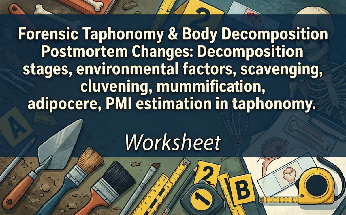 Forensic Taphonomy & Body Decomposition Postmortem Changes preview