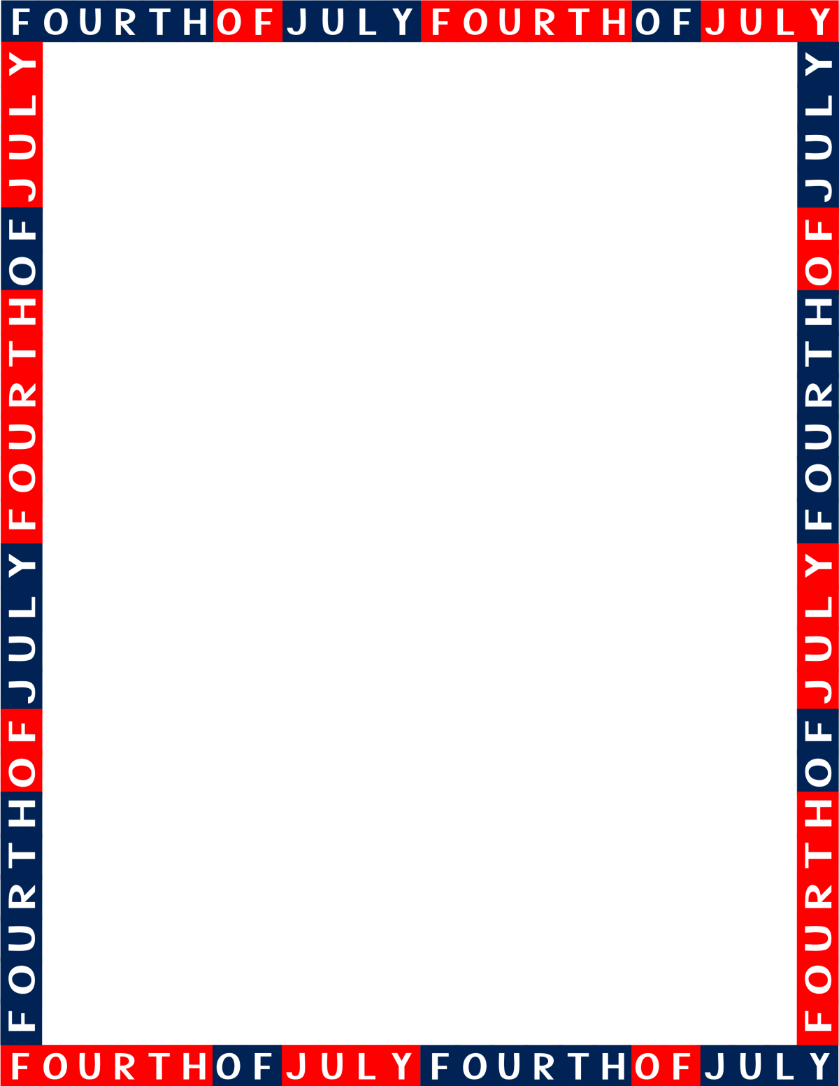 An educational teaching resource from Teacher's Clipart entitled Fourth of July Frames downloadable at Teach Simple.