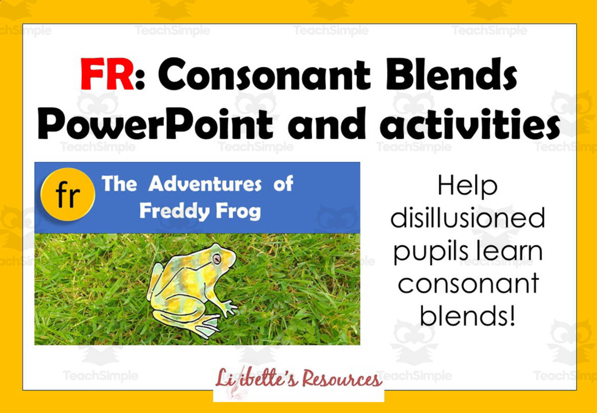 An educational teaching resource from Lilibette's Resources entitled FR Consonant Blend PowerPoint downloadable at Teach Simple.