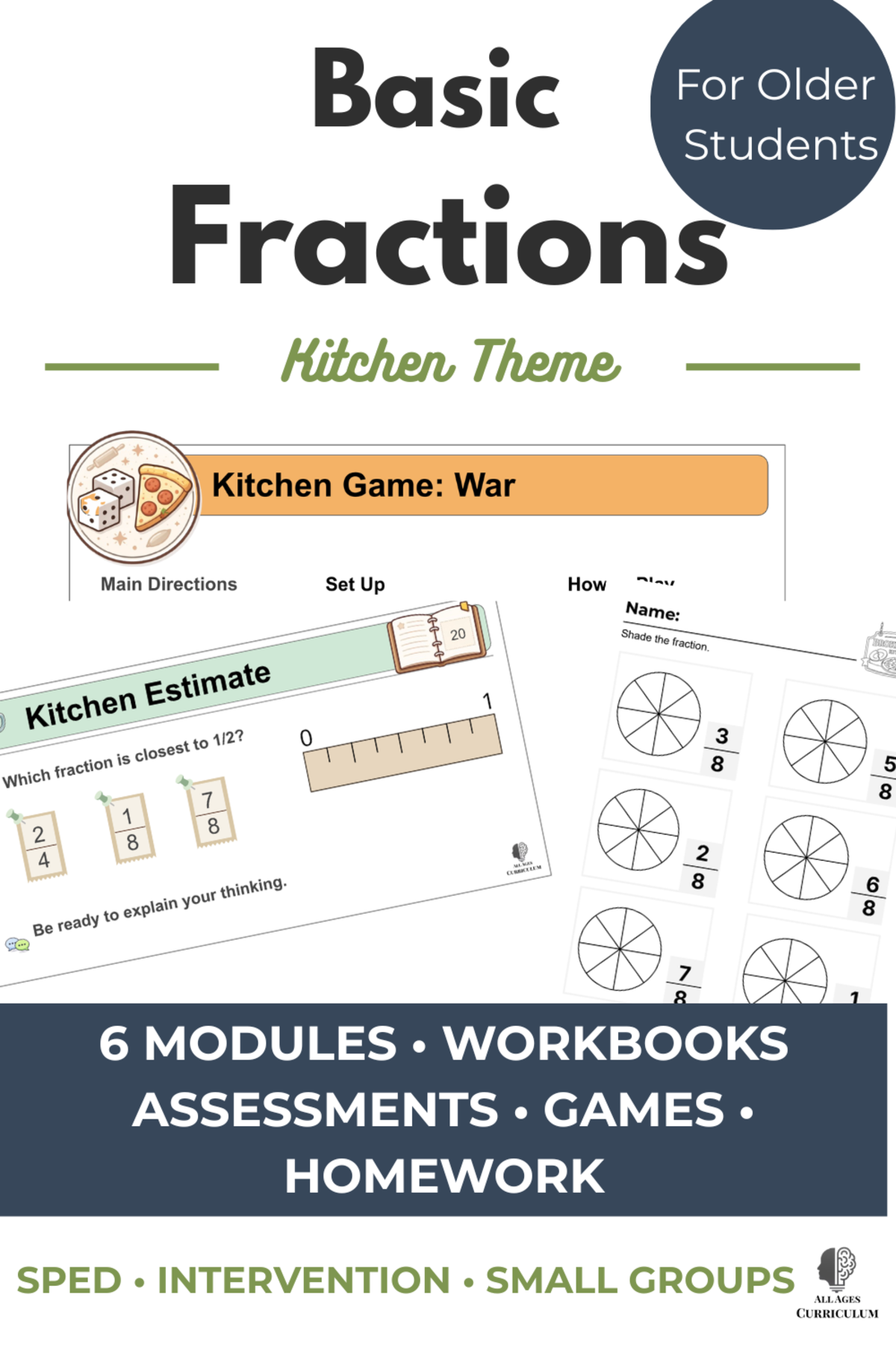 An educational teaching resource from Learning Foundry entitled Fraction Intervention Curriculum | Older Elementar Struggling Learners downloadable at Teach Simple.