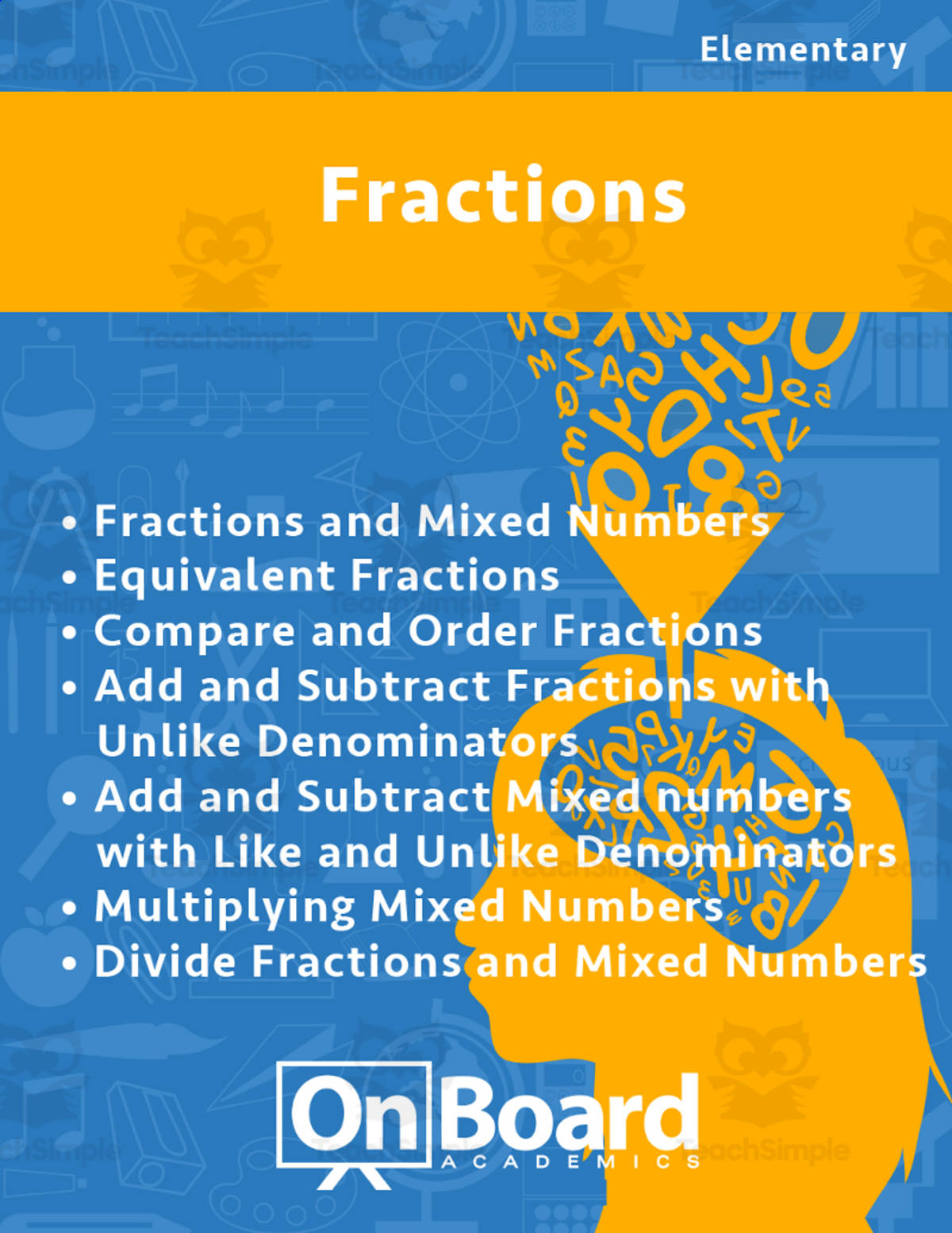An educational teaching resource from Classroom Complete Press entitled Fractions | Academic Workbook downloadable at Teach Simple.