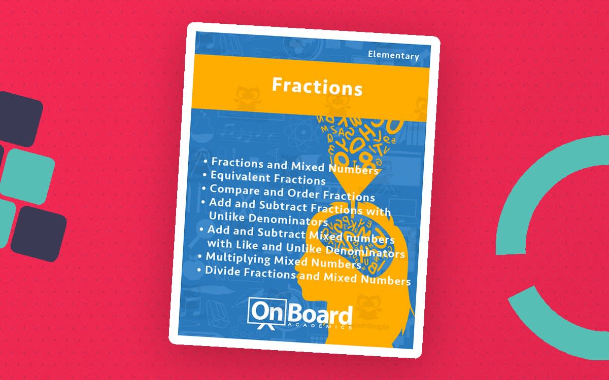 An educational teaching resource from Classroom Complete Press entitled Fractions | Academic Workbook downloadable at Teach Simple.