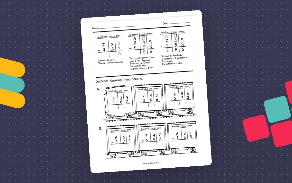 An educational teaching resource from Twin Sisters Digital Media entitled Fractions and Measurement: Numbers, Number Sense, and Operations Set 2 Printable Workbook downloadable at Teach Simple.
