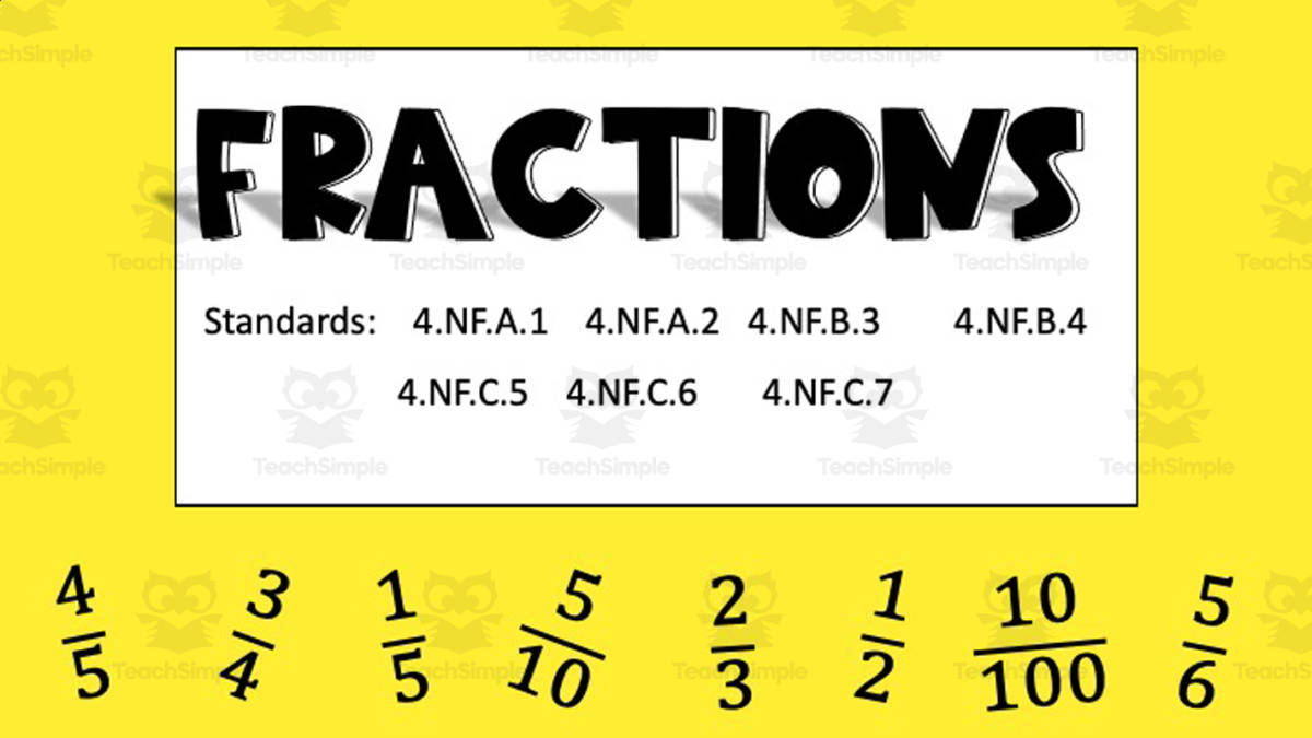 An educational teaching resource from Teaching on the Island entitled Fractions Unit PowerPoint downloadable at Teach Simple.
