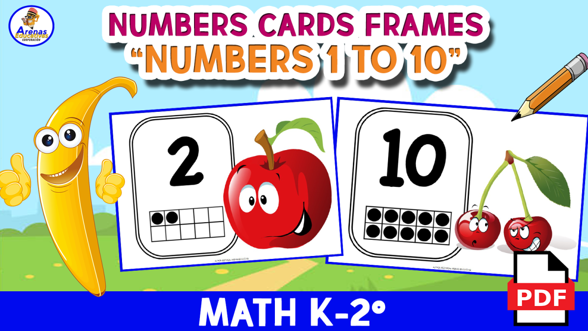An educational teaching resource from EDITORIAL LAURA EDUCA entitled FRAMES NUMBERS 1 TO 10 - Fruits Theme downloadable at Teach Simple.