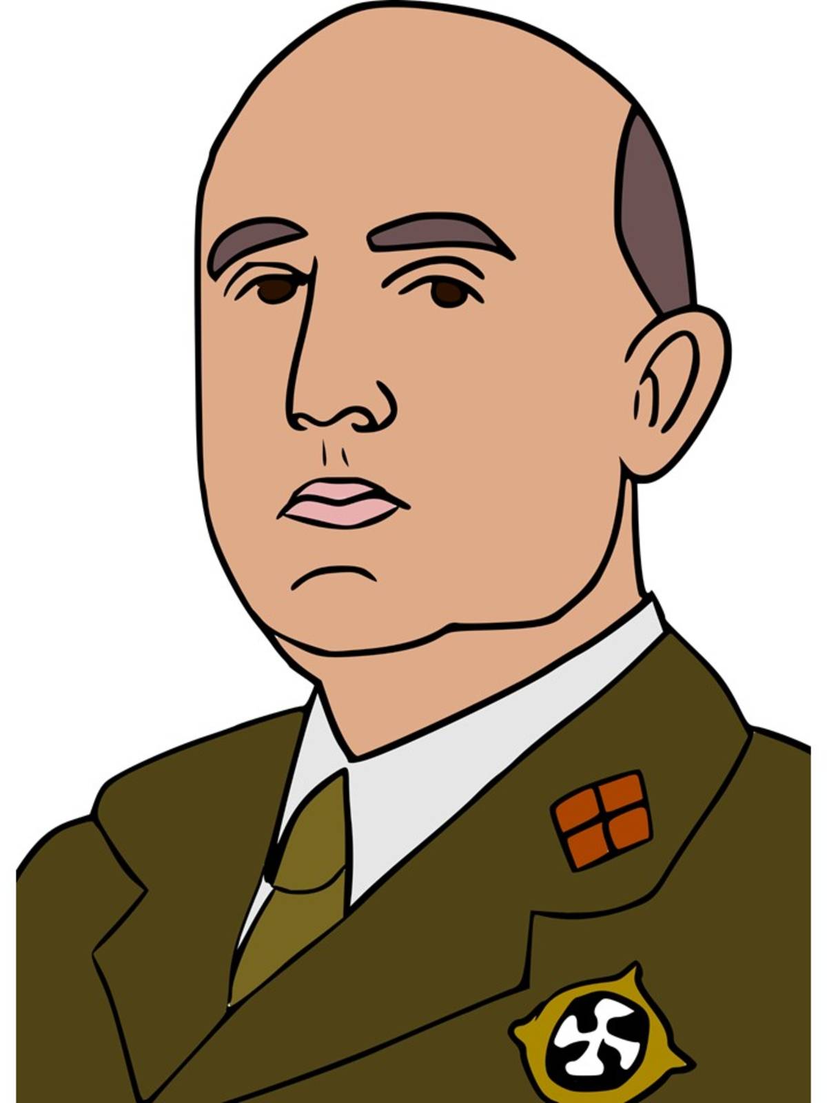An educational teaching resource from Teacher's Clipart entitled Francisco Franco Illustration downloadable at Teach Simple.