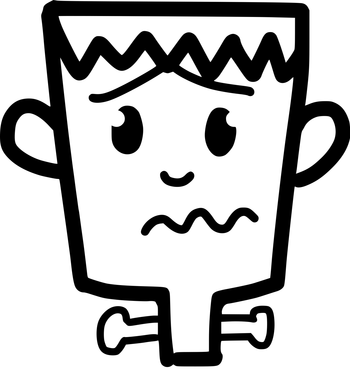 An educational teaching resource from Teacher's Clipart entitled Frankenstein Faces Emotions downloadable at Teach Simple.