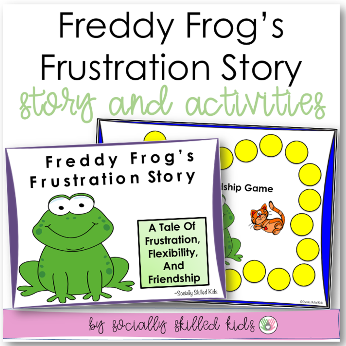 An educational teaching resource from Socially Skilled Kids entitled Freddy Frog's Frustration Story, Social Skills Story and Activities downloadable at Teach Simple.