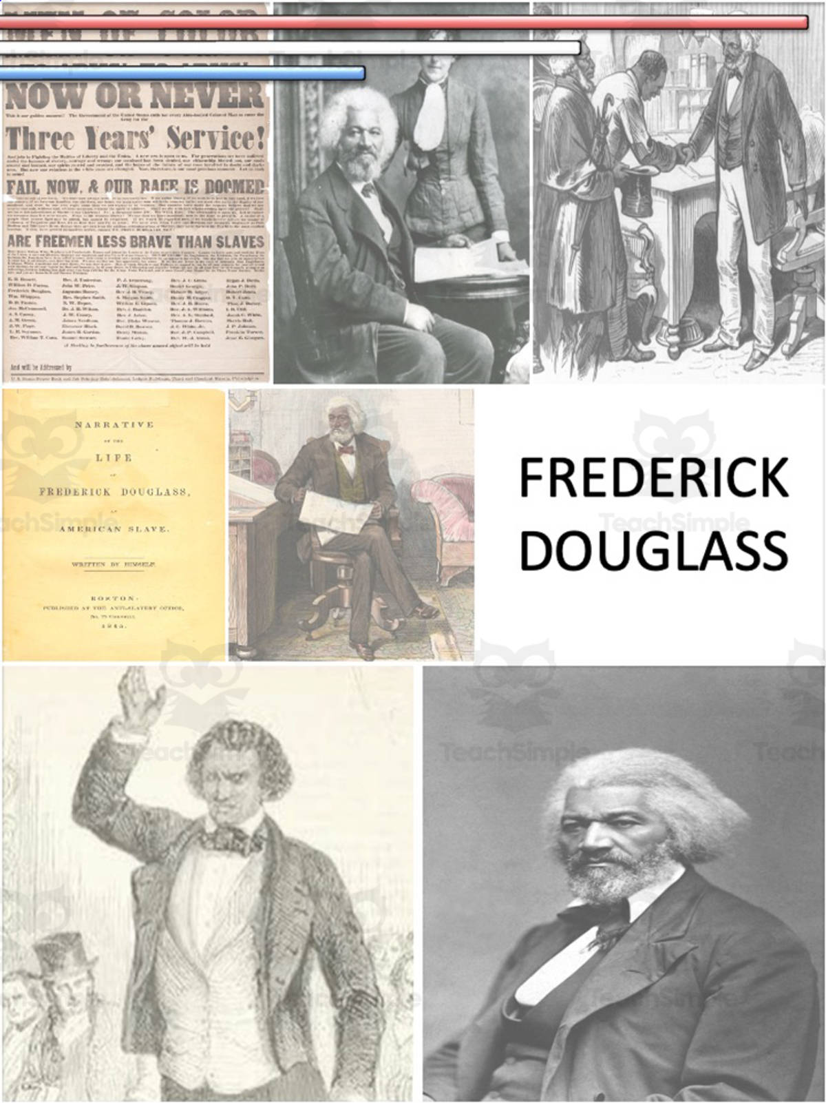 An educational teaching resource from Mr Gray History entitled Frederick Douglass downloadable at Teach Simple.