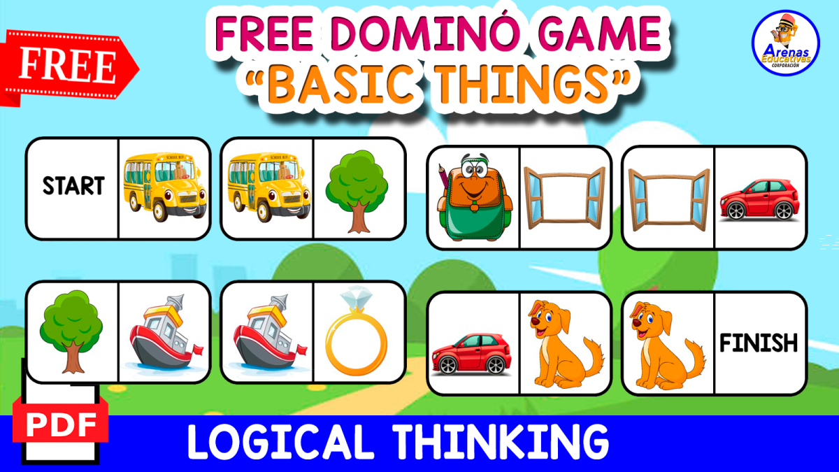 An educational teaching resource from EDITORIAL LAURA EDUCA entitled FREE DOMINÓ GAME | Basic Things downloadable at Teach Simple.