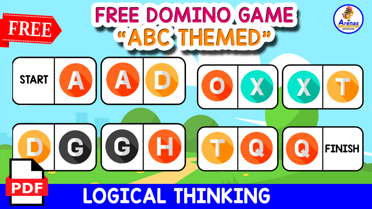 An educational teaching resource from EDITORIAL LAURA EDUCA entitled FREE DOMINO GAME FOR KIDS | ABC THEMED downloadable at Teach Simple.