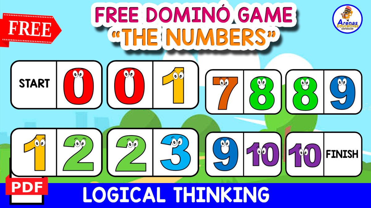 An educational teaching resource from EDITORIAL LAURA EDUCA entitled FREE DOMINÓ GAME OF THE NUMBERS | 1  to 10 downloadable at Teach Simple.