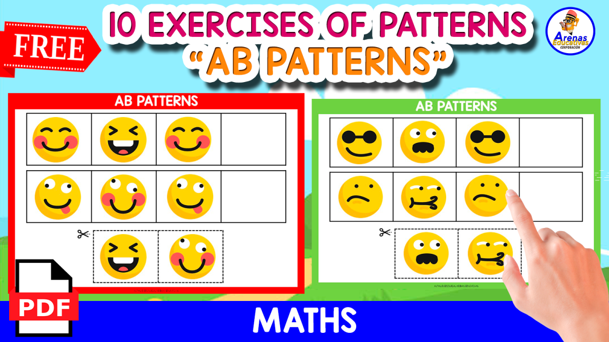 An educational teaching resource from EDITORIAL LAURA EDUCA entitled FREE GAME OF PATTERNS | EMOJIS THEMED downloadable at Teach Simple.
